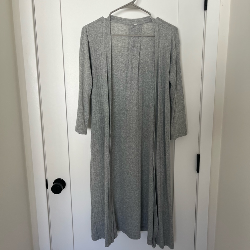 Muji Gray Long Cardigan